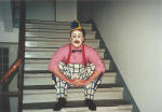 ...als Arlecchino im Treppenhaus des Theaters L&uuml;beck